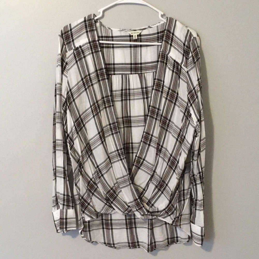MAX STUDIO plaid top
